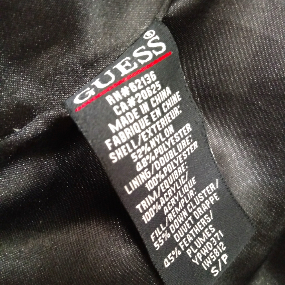 Women's Guess Faux Fur Hooded Down Filled Jacket - Picture 5 of 9